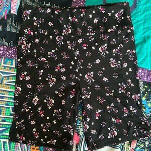 No Boundaries Black Floral Shorts